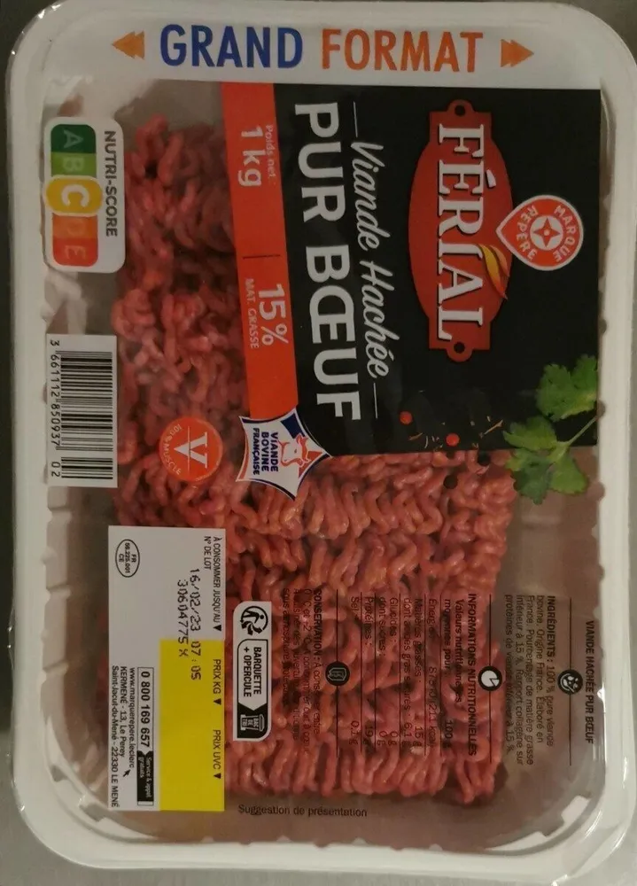 Viande hachée pur bœuf