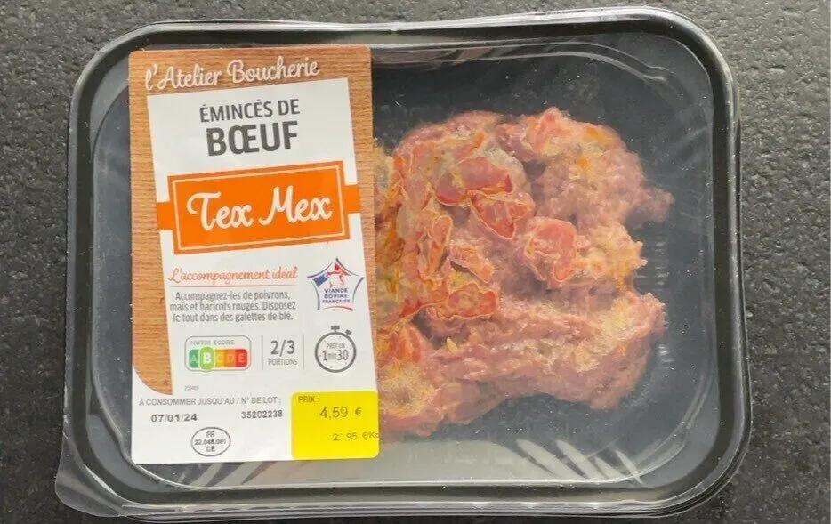 Émincés de boeuf tex mex