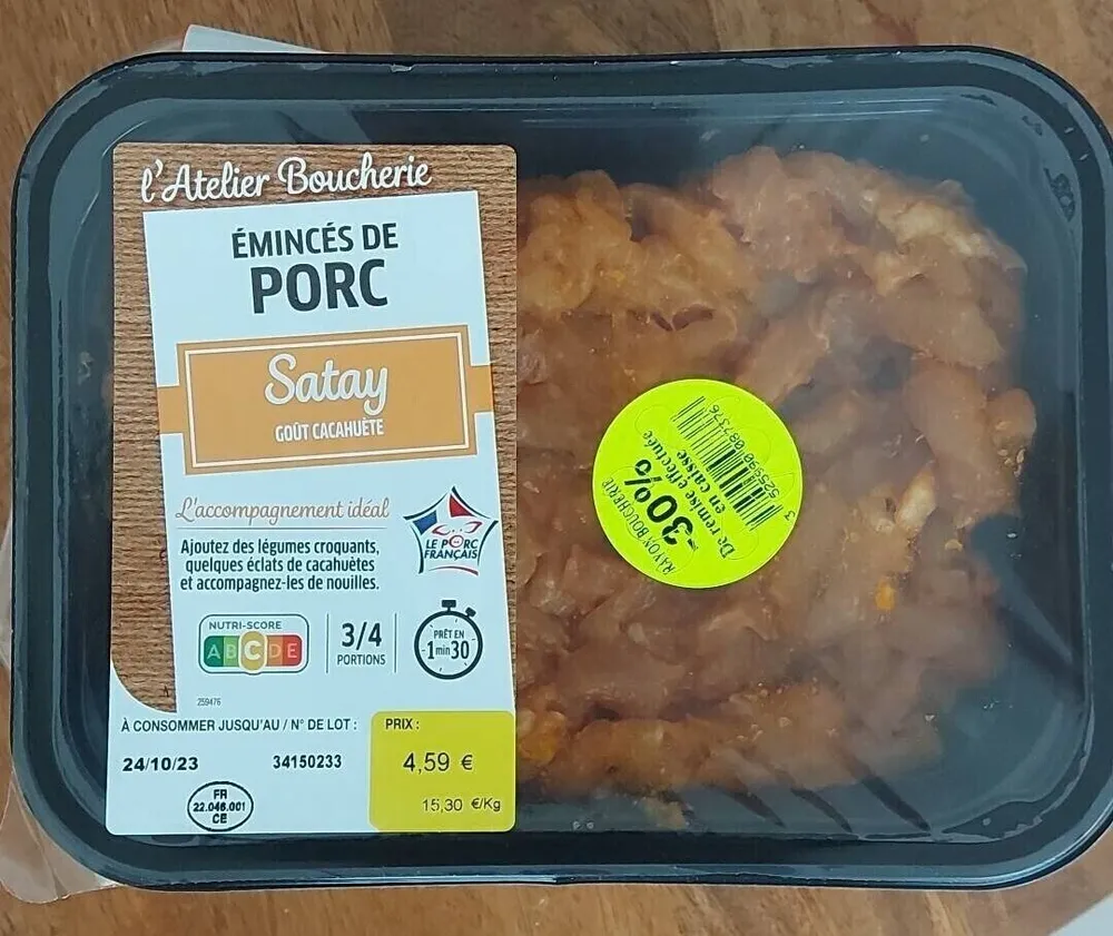 Émincé de Porc Satay