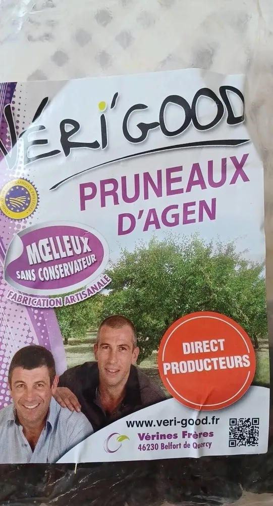 Pruneaux d'Agen réhydrater pasteurisés