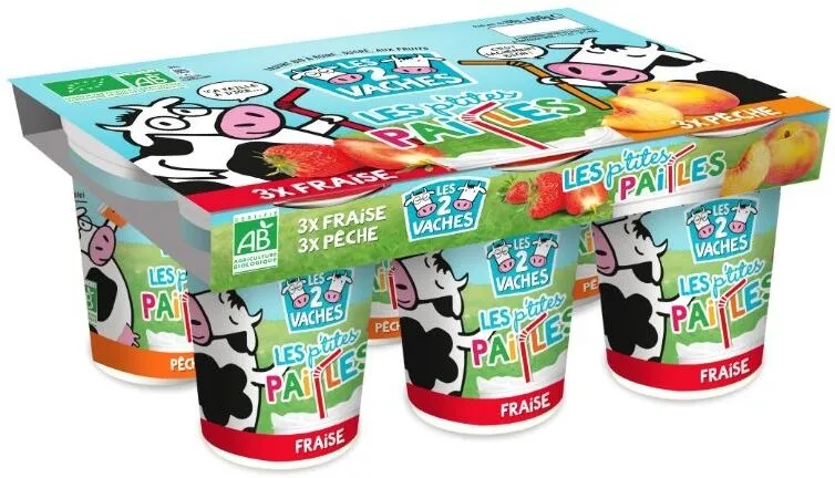 Les p'tites Pailles (3 x Fraise, 3 x Pêche)