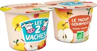 LES 2 VACHES GOURMEUH POMME CARAMEL 115X2