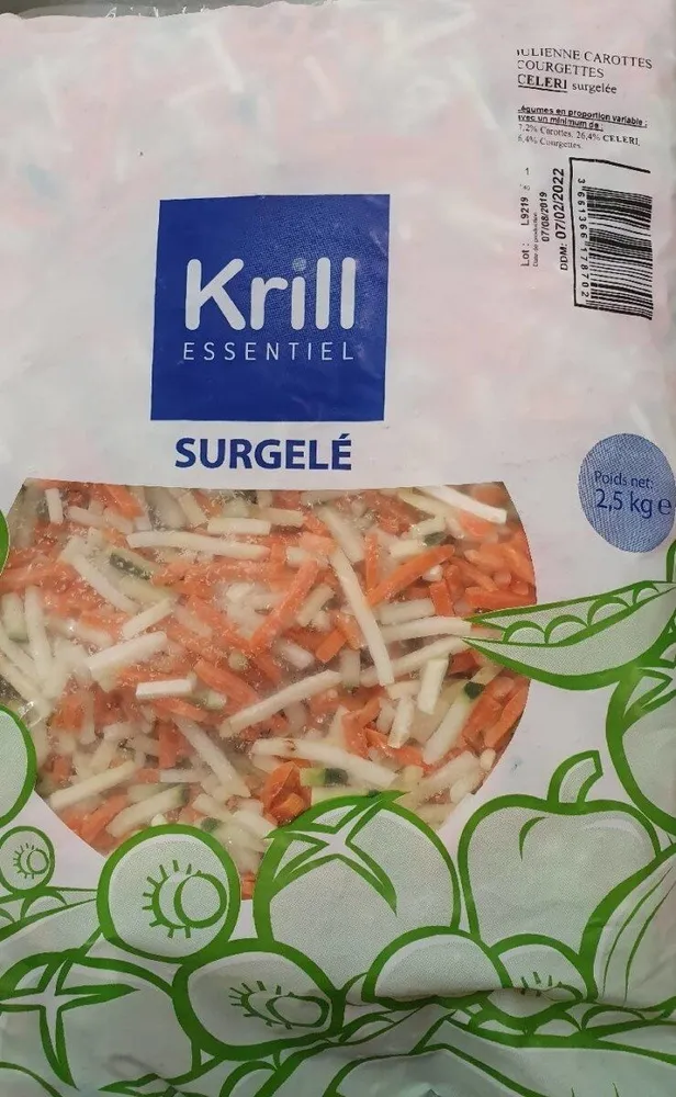 Julienne carotte courgette céleri surgelé