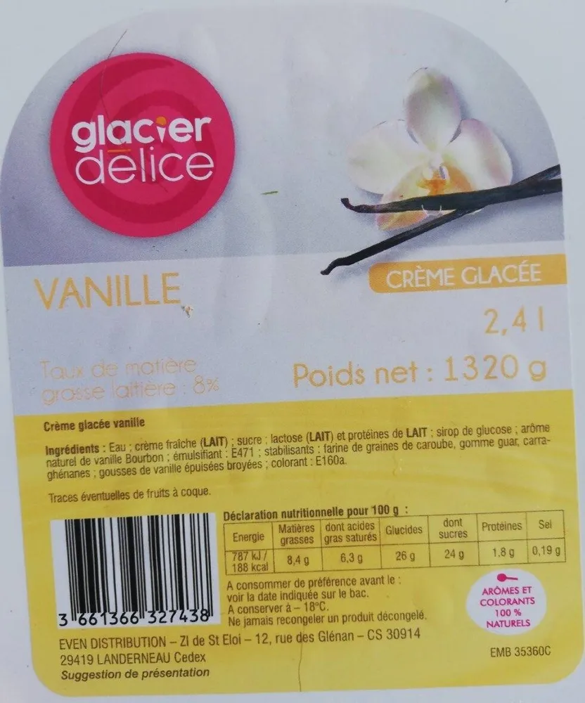 Glace à la vanille