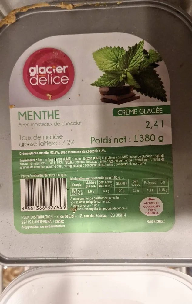Glace menthe