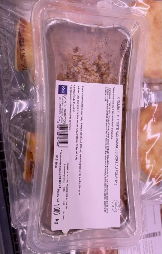 Crumble de truite