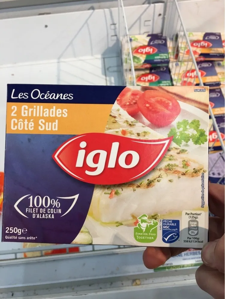 Iglo Grillade Océane Côté Sud Colin D'alaska Sauge
