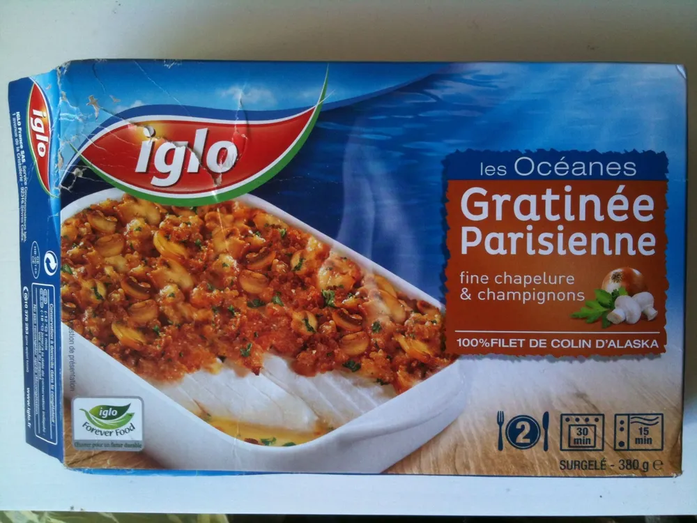 Gratinée parisienne fine chapelure et champignons