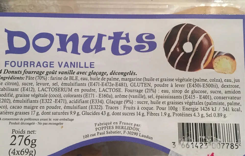 Donuts Fourrage Vanille