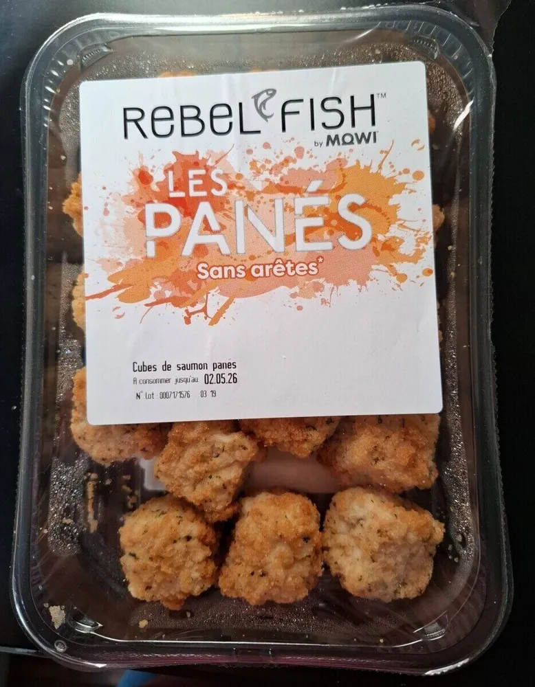 Cubes de saumon panés