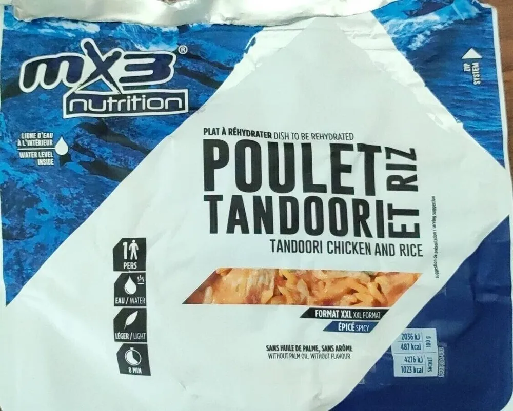 Poulet tandoori et riz