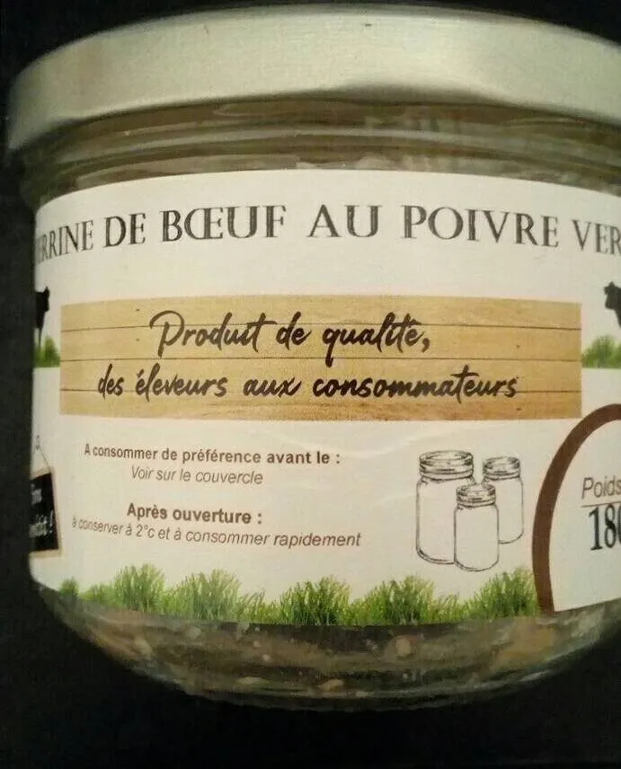 Terrine de boeuf au poivre vert