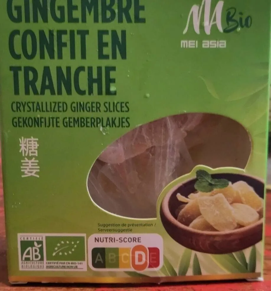 Gingembre confit en tranches