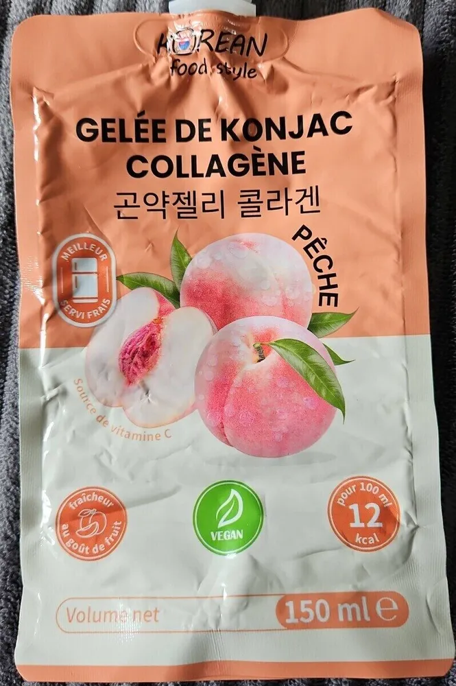 Gelée konjac collagène saveur pêche