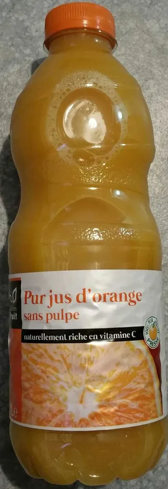 Pur jus d'orange sans pulpe