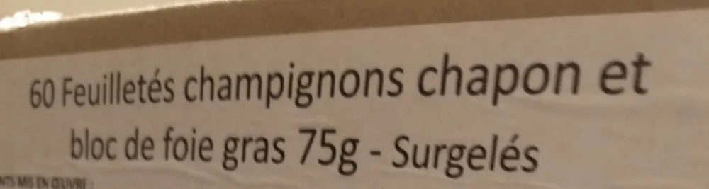 Feuilletés champignon chapon
