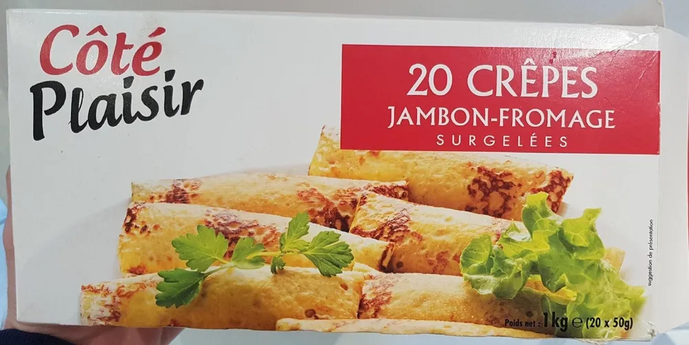 Crêpes jambon-fromage surgelées