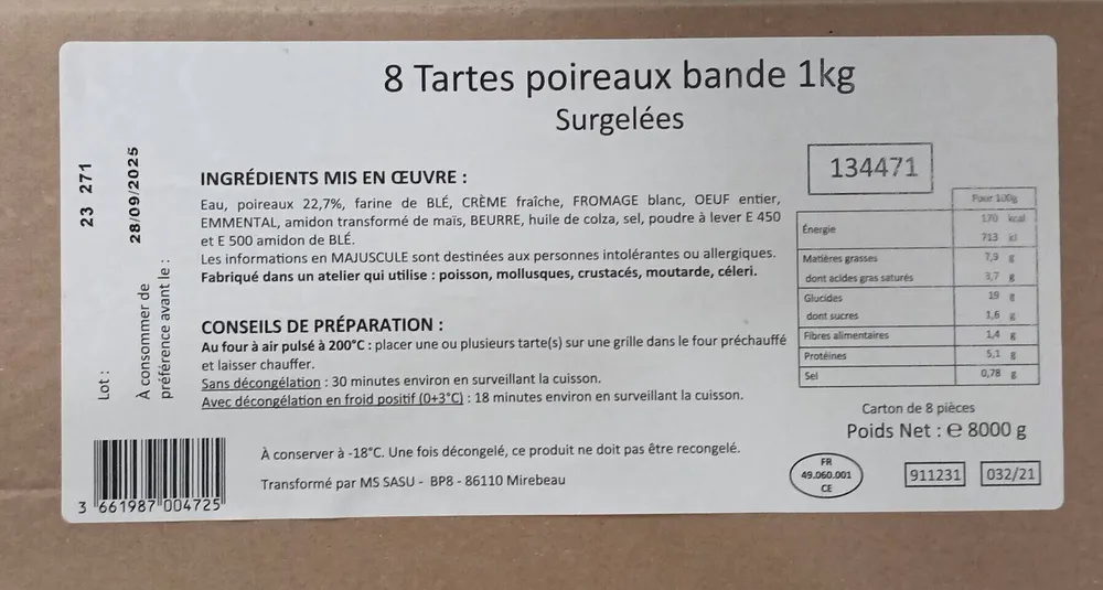 Tarte poireaux
