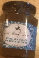 Confiture poire aux éclats de fève de cacao