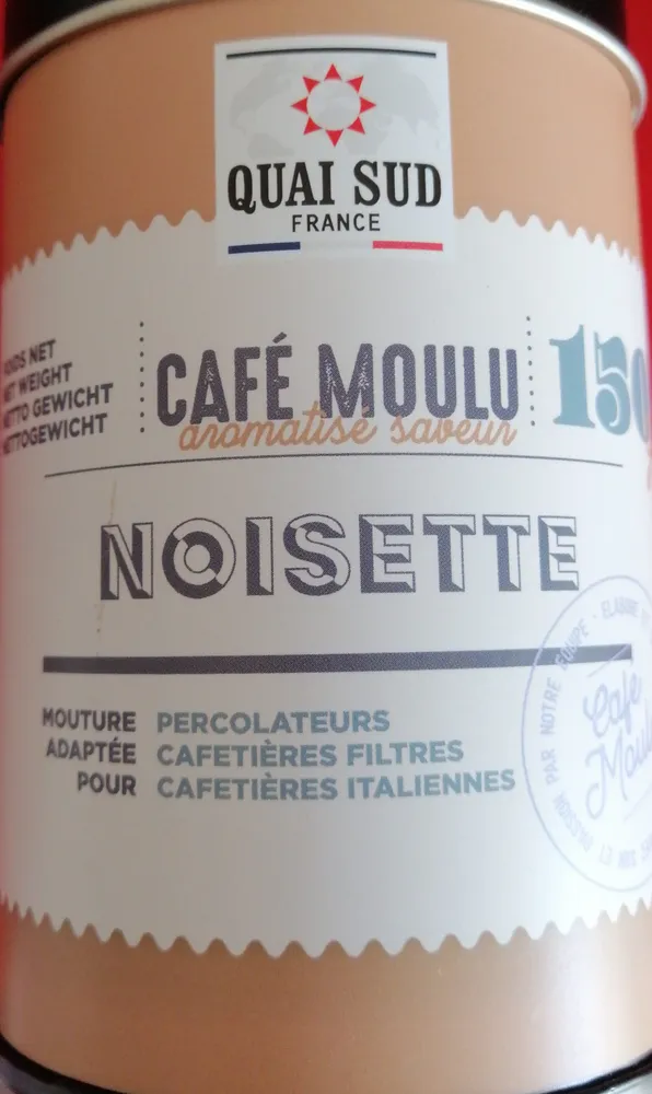Café moulu aromatisé saveur noisette