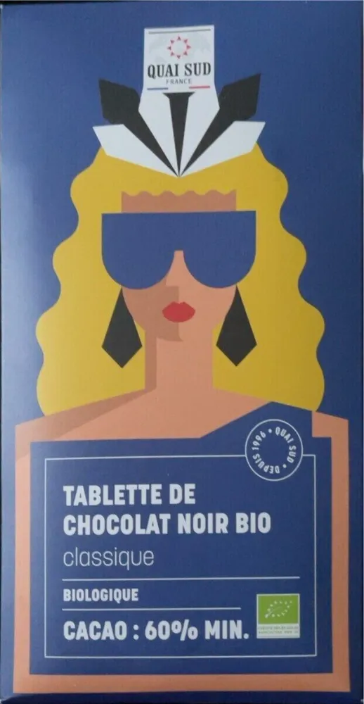 Tablette de chocolat noir bio