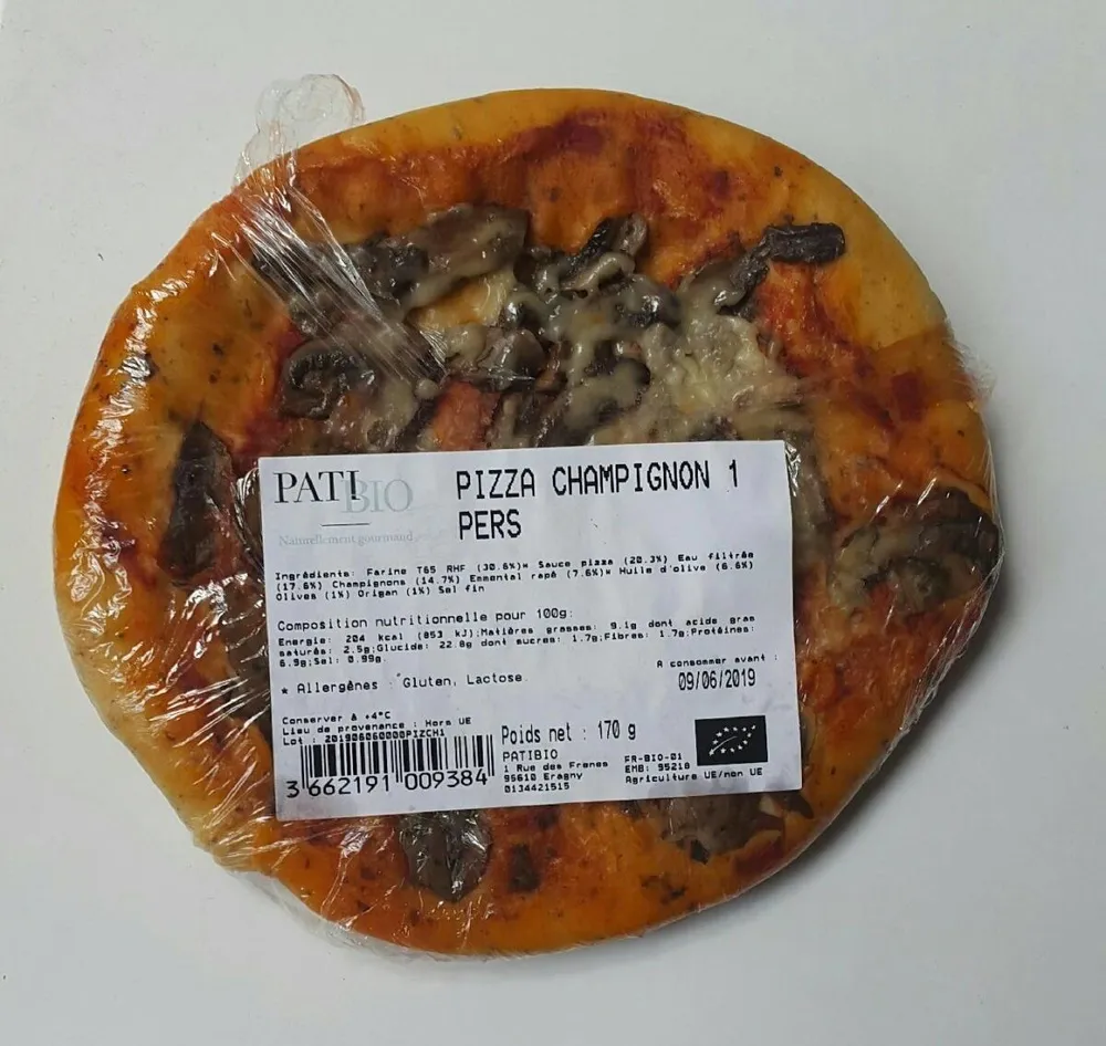 Pizza champignon 1 pers