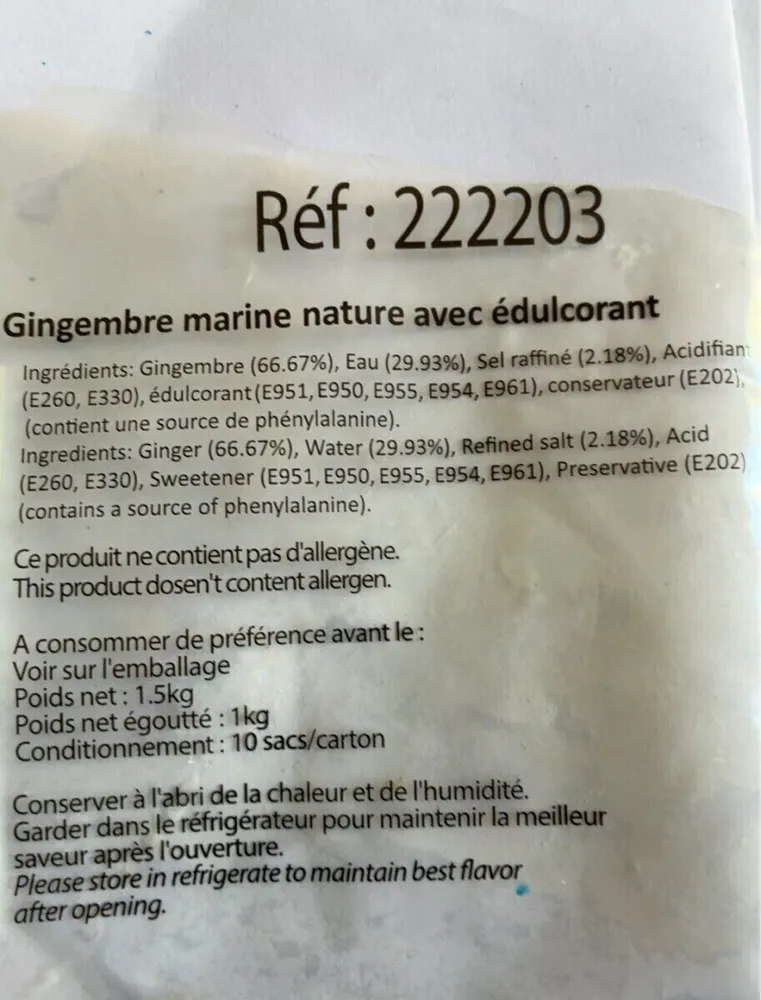 Gingembre au vinaigre