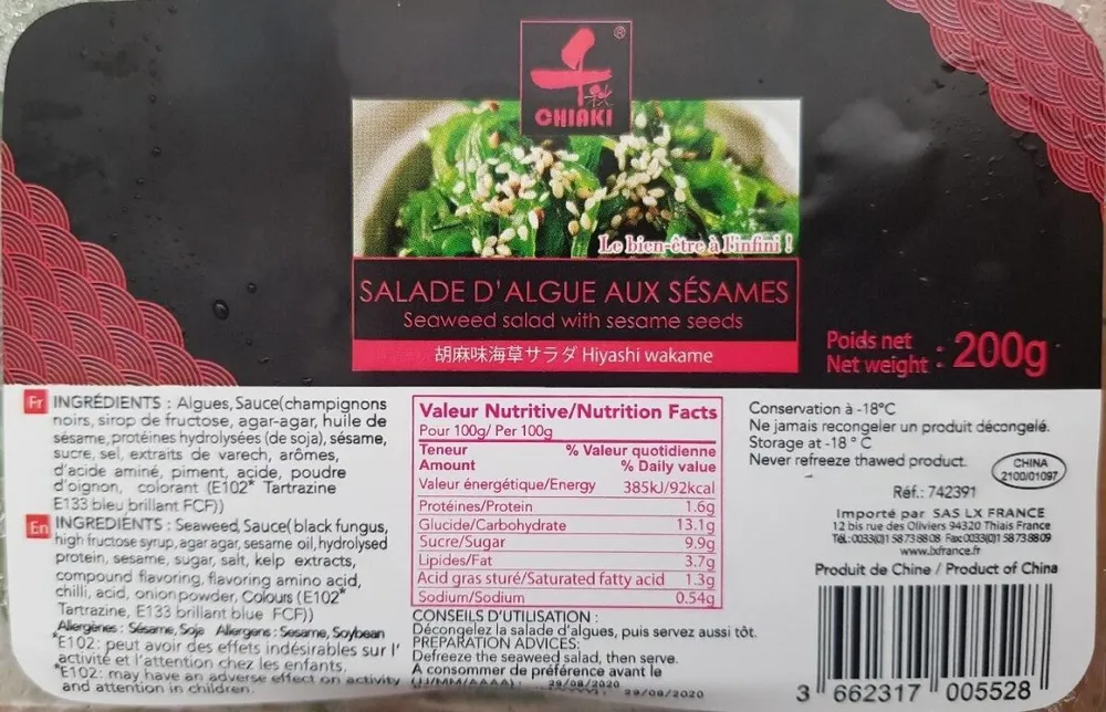 Salade d'algues aux sésames