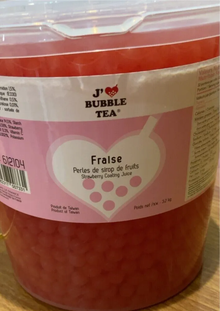 Perles de sirop de fruit fraise