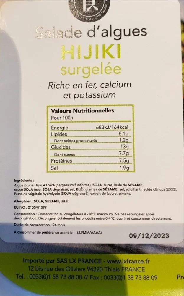 Salade d’algues