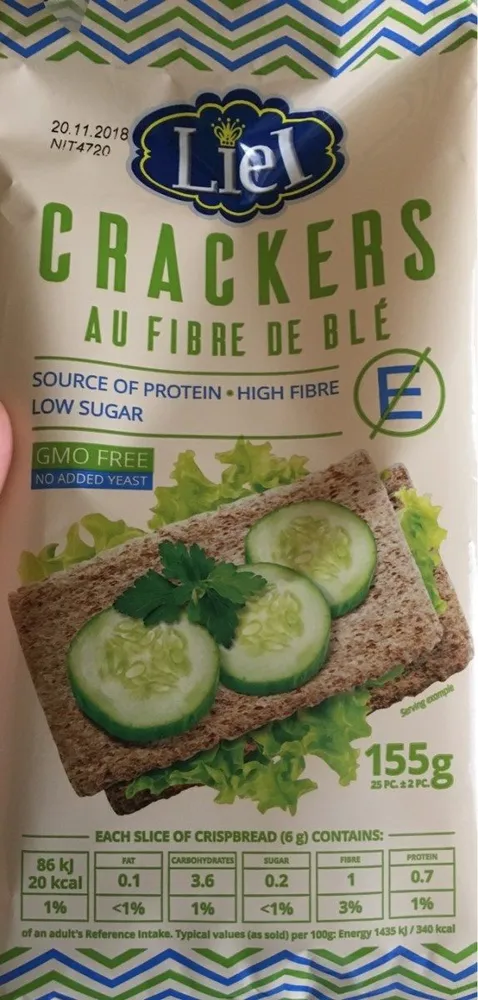 Crackers au fibre de blé