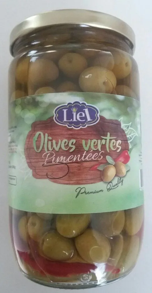Olives vertes pimentėes