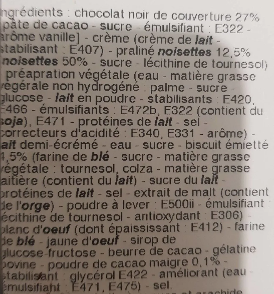 Délice chocolat 6 parts