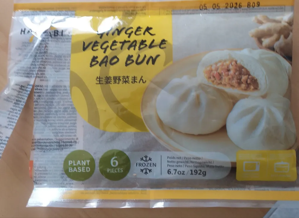 Ginger vegetable bao bun