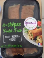Les crêpes Poulet-Pesto : poulet - mozzarella - pesto vert