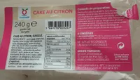 CAKE AU CITRON surgelé