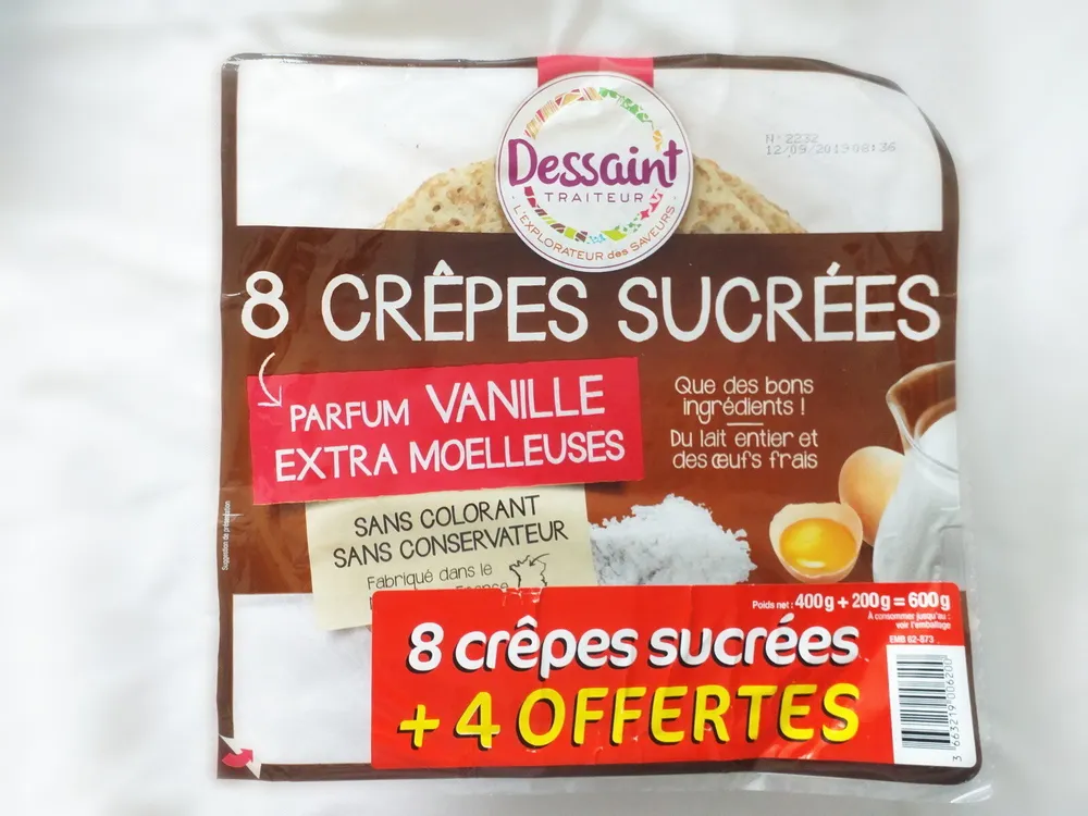 Crêpes sucrées parfum vaille