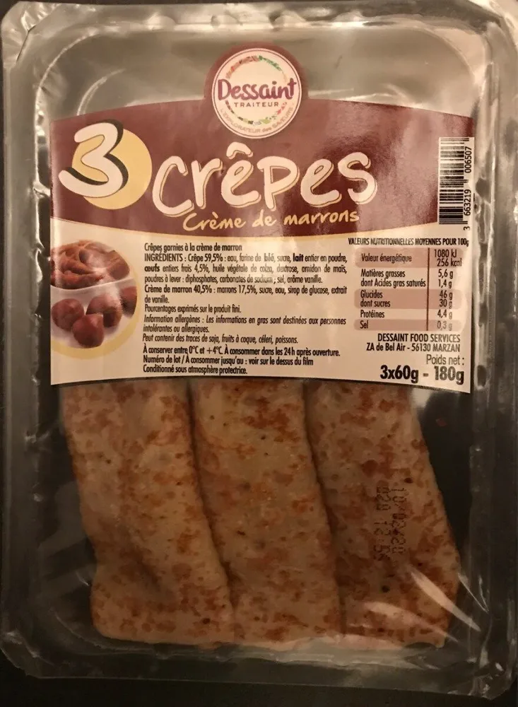 3 Crêpes crème de marrons