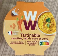 Tartinable carottes, lait de coco et curry