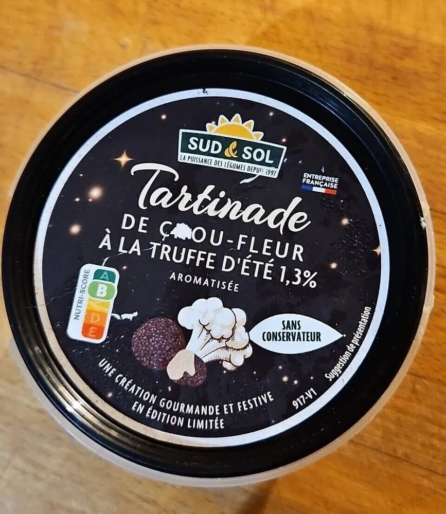 TARTINADE DE CHOU-FLEUR A LA TRUFFE D'ETE