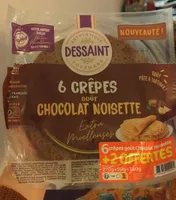 6 crêpes goût chocolat noisette