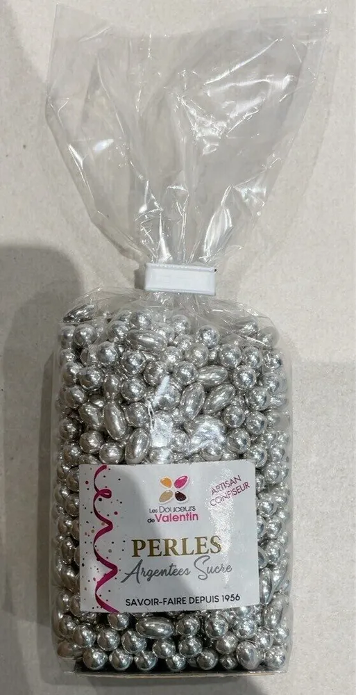 Perles argentées sucré
