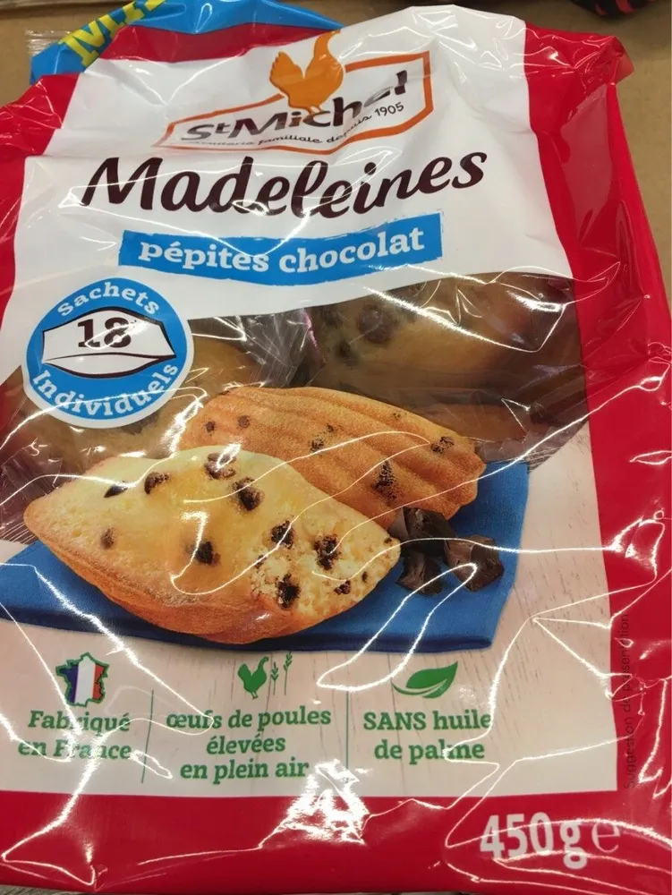 Madeleines pepites chocolat