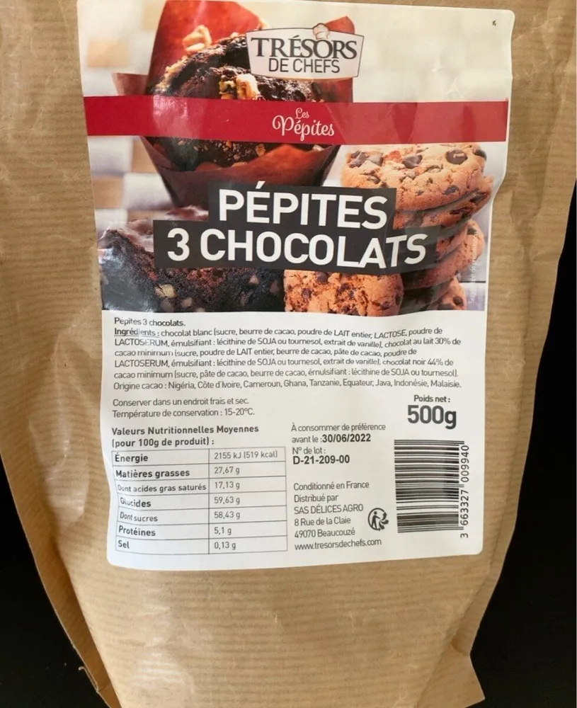 Pepites trois chocolats