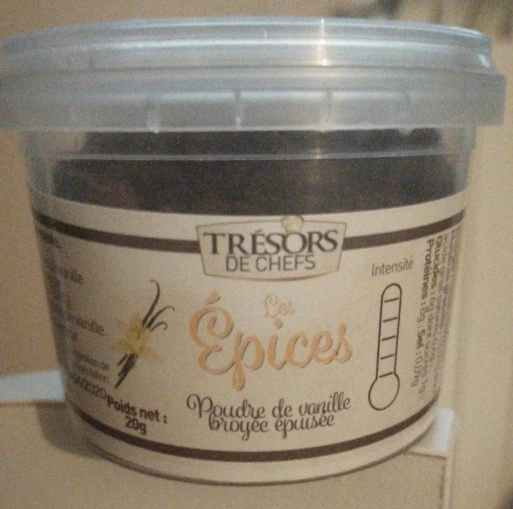 Poudre de vanille broyée épuisée