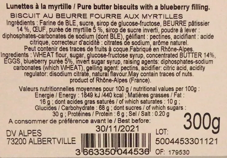 Lunettes myrtille