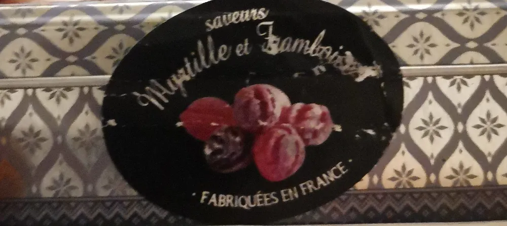 Bonbon saveur framboise et myrtille