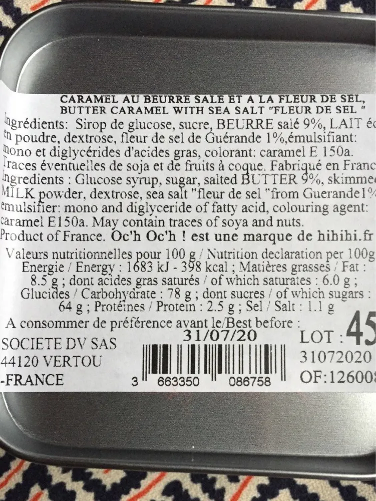 Caramel au beurre sale et a la fleur de sel