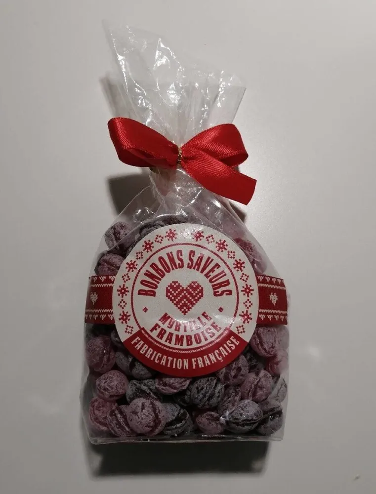 Bonbons saveurs myrtille/framboise