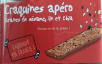 Craquines apero / graines de sésame, lin et chia
